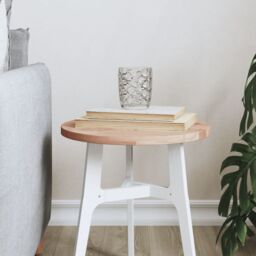 Berkfield Home Table Top Ã˜30x1.5 cm Round Solid Wood Beech in Brown - Size: 30x1.5 cm - thumbnail 1
