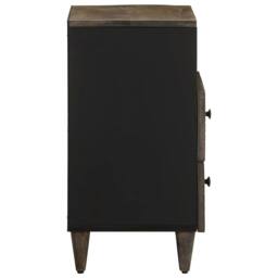 Berkfield Home Bedside Cabinet Light Grey 50x33x60 cm Solid Wood Mango - Size: 50 x 33 x 60 cm - thumbnail 4