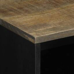 Berkfield Home Bedside Cabinet Light Grey 50x33x60 cm Solid Wood Mango - Size: 50 x 33 x 60 cm - thumbnail 6