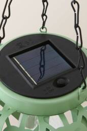 ValueLights Artichoke Pastel Solar Hanging Decorative Outdoor Garden Lantern Light in Pale Green - thumbnail 5
