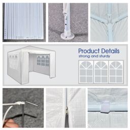 MCC Direct 3x3m Event Gazebo with Removable Sides in White - thumbnail 4