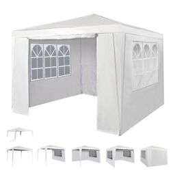 MCC Direct 3x3m Event Gazebo with Removable Sides in White
