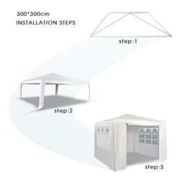 MCC Direct 3x3m Event Gazebo with Removable Sides in White - thumbnail 3