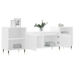 Berkfield Home TV Cabinet White 160x35x55 cm Engineered Wood - Size: 160 x 35 x 55 cm - thumbnail 4