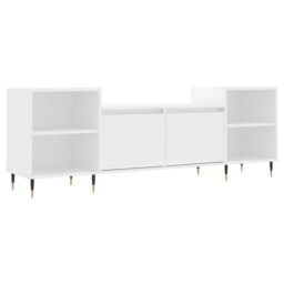 Berkfield Home TV Cabinet White 160x35x55 cm Engineered Wood - Size: 160 x 35 x 55 cm - thumbnail 2