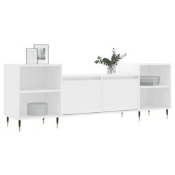 Berkfield Home TV Cabinet White 160x35x55 cm Engineered Wood - Size: 160 x 35 x 55 cm - thumbnail 3