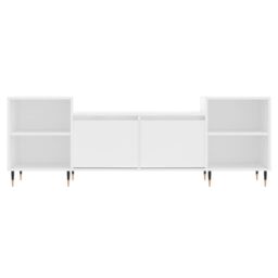 Berkfield Home TV Cabinet White 160x35x55 cm Engineered Wood - Size: 160 x 35 x 55 cm - thumbnail 5