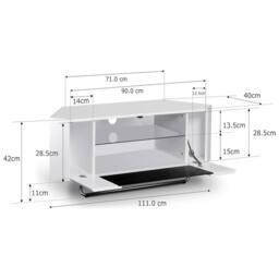 Centurion Supports HAMPSHIRE Corner-Friendly TV Stand with Remote Friendly Door TV Unit - thumbnail 8