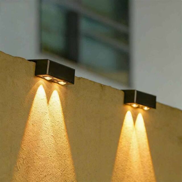 Obasyhig Style 1 Solar-Powered Outdoor Garden Spotlights in Black - image 1