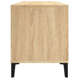 Berkfield Home Record Cabinet Sonoma Oak 100x38x48 cm Engineered Wood in Brown - Size: 100 x 38 x 48 cm - thumbnail 6