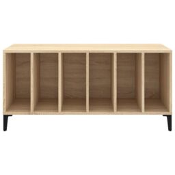 Berkfield Home Record Cabinet Sonoma Oak 100x38x48 cm Engineered Wood in Brown - Size: 100 x 38 x 48 cm - thumbnail 5
