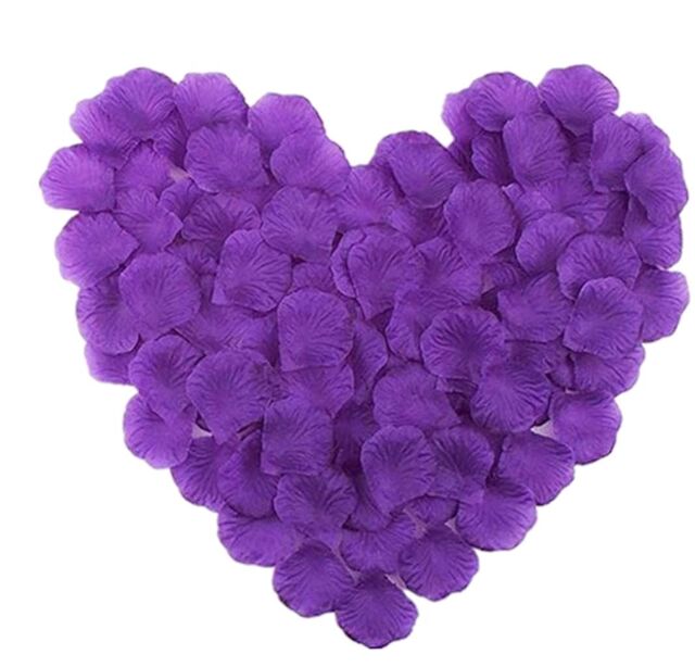 Shatchi 100pcs Dark Purple Silk Rose Petals Wedding Mothers Day Wedding Confetti Anniversary Table Decorations - image 1