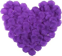 Shatchi 100pcs Dark Purple Silk Rose Petals Wedding Mothers Day Wedding Confetti Anniversary Table Decorations - thumbnail 2