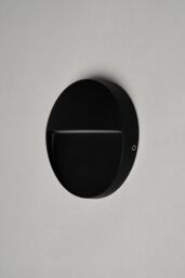 BHS Lighting Orvi 11cm Round Outdoor Wall Light in Black - thumbnail 2