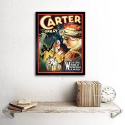 "Artery8 Carter The Great The Magician Vintage Advert 12x16"" Framed Art Print - Size: W12"" x H16""" - thumbnail 2