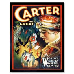 "Artery8 Carter The Great The Magician Vintage Advert 12x16"" Framed Art Print - Size: W12"" x H16""" - thumbnail 1