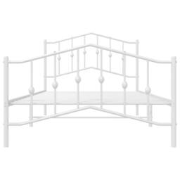 Berkfield Home Metal Bed Frame with Headboard & Footboard White 100x200 cm - thumbnail 6