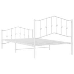 Berkfield Home Metal Bed Frame with Headboard & Footboard White 100x200 cm - thumbnail 8