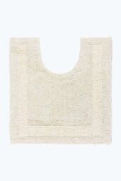 Homescapes Luxury Bath Mat Set Reversible 1600GSM 100% Cotton 2 Pc w. Pedestal Mat in Cream - thumbnail 3