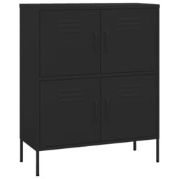 Berkfield Home Storage Cabinet Black 80x35x101.5 cm Steel - thumbnail 2