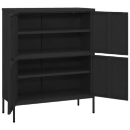 Berkfield Home Storage Cabinet Black 80x35x101.5 cm Steel - thumbnail 6