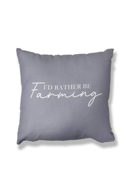 Martex Filled Cushion 100% Polyester - 45 x 45cm - I'd rather be farming in Grey - Size: 45 cm x 45 cm - image 1