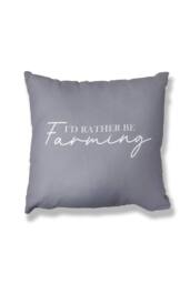 Martex Filled Cushion 100% Polyester - 45 x 45cm - I'd rather be farming in Grey - Size: 45 cm x 45 cm - thumbnail 1