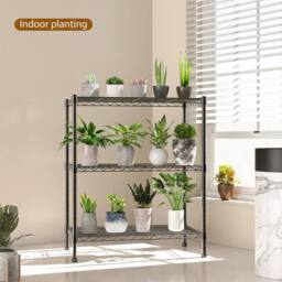 Kelvenix 3 Tiers Metal Steel Storage Rack Shelving in Black - Size: 10000mm x 520mm - thumbnail 5