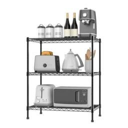 Kelvenix 3 Tiers Metal Steel Storage Rack Shelving in Black - Size: 10000mm x 520mm - thumbnail 1