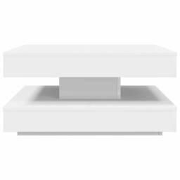Berkfield Home Coffee Table 360-Degree Rotatable White 70x70x34.5 cm - thumbnail 5