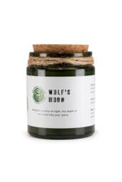 KDMD Wolfs Moon Woodwick Soy Candle in Deep Green Jar