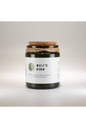 KDMD Wolfs Moon Woodwick Soy Candle in Deep Green Jar - thumbnail 3