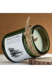 KDMD Wolfs Moon Woodwick Soy Candle in Deep Green Jar - thumbnail 4