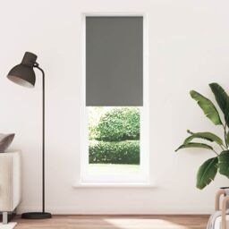 Berkfield Home Roller Blind Blackout Grey 85x210 cm Fabric Width 80.7 cm Polyester - thumbnail 2