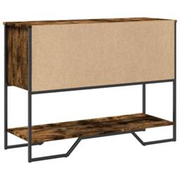 Berkfield Home Console Table Smoked Oak 100x35x74.5 cm Engineered Wood in Brown - thumbnail 7