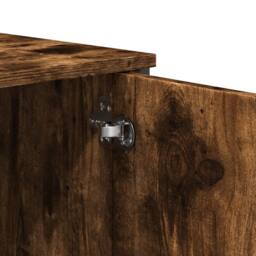 Berkfield Home Console Table Smoked Oak 100x35x74.5 cm Engineered Wood in Brown - thumbnail 8