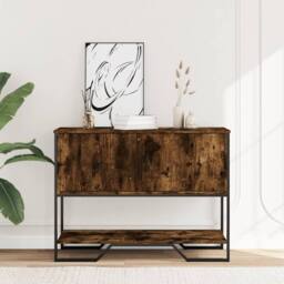 Berkfield Home Console Table Smoked Oak 100x35x74.5 cm Engineered Wood in Brown