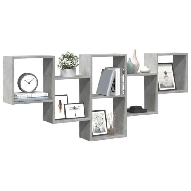 Berkfield Home Wall Shelf Concrete Grey 159x18x66 cm Engineered Wood - Size: 159 x 18 x 66 cm - image 1