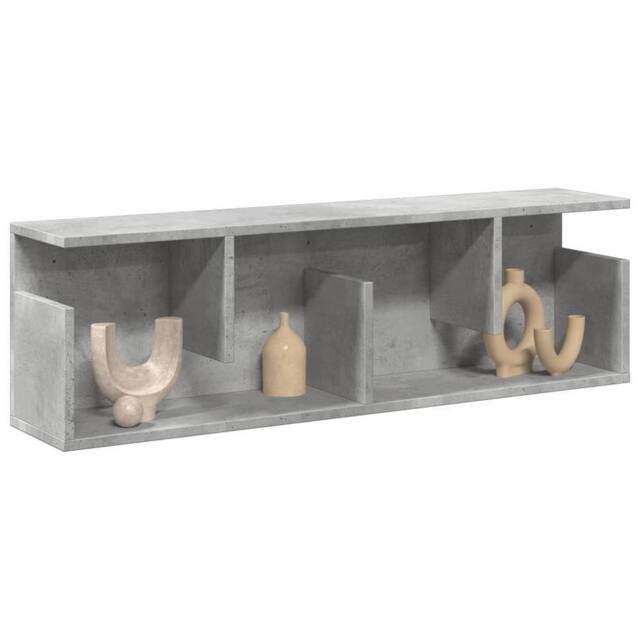 Berkfield Home Wall Cabinet 100x20x30 cm Concrete Grey Engineered Wood - Size: 100 x 20 x 30 cm - image 1