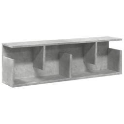 Berkfield Home Wall Cabinet 100x20x30 cm Concrete Grey Engineered Wood - Size: 100 x 20 x 30 cm - thumbnail 2