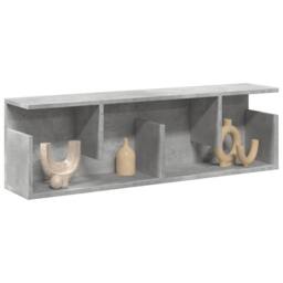 Berkfield Home Wall Cabinet 100x20x30 cm Concrete Grey Engineered Wood - Size: 100 x 20 x 30 cm - thumbnail 1