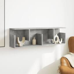 Berkfield Home Wall Cabinet 100x20x30 cm Concrete Grey Engineered Wood - Size: 100 x 20 x 30 cm - thumbnail 3