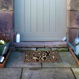 Artsy Mats Random Arty Paint Swirls Doormat in Black - Size: 40 cm x 60 cm - thumbnail 6