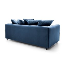 Abakus Direct Chicago Spill-Proof Velvet 3 Seater Sofa in Dark Blue - thumbnail 4