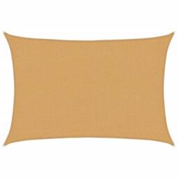 Berkfield Home Sunshade Sail 160 g/m¬≤ Rectangular Sand 2x2.5 m HDPE in Yellow - thumbnail 2