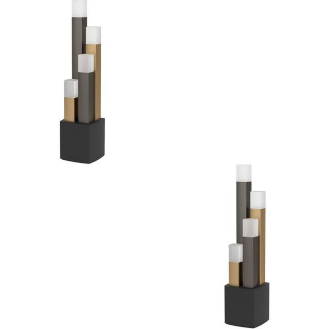 Loops 2 PACK Stylish Black, Brown, & Gold Table Lamp for Indoor Home Decor - image 1