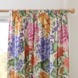 Voyage Maison Idalia Fully Lined 100% Cotton Pencil Pleat Curtain Pair - Size: 229 cm width x 183 cm drop - thumbnail 3