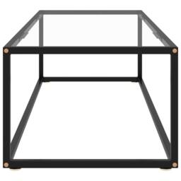 Berkfield Home Modern Coffee Table Black with Tempered Glass 120x50x35 cm - Size: 120 x 50 x 35 cm - thumbnail 1
