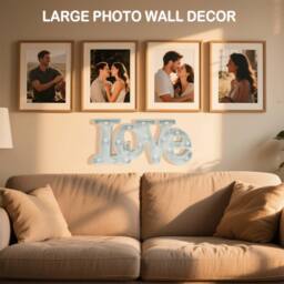 Bright Zeal White 41cm(W)Battery-Operated LED LOVE Light Sign with 20 Lights Timer - thumbnail 3