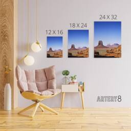 "Artery8 Monument Valley Arizona Carol M Highsmith Canvas Wall Art Print in Blue - Size: W12"" x H16""" - thumbnail 4